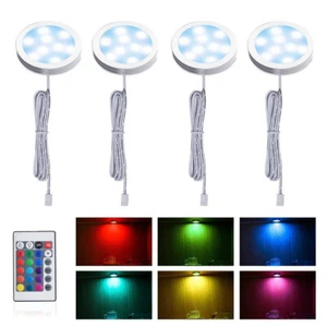 4x RGB LED cabinet light showcase lighting under cabinet lights kitchen light 12V - Picture 1 of 9
