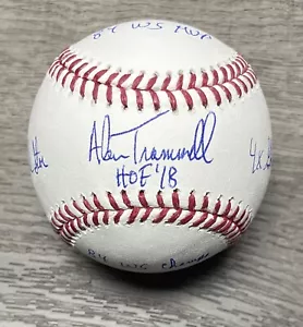 Alan Trammell Detroit Tigers Signed & 5x Inscribed Career Stat MLB Baseball JSA - Picture 1 of 5