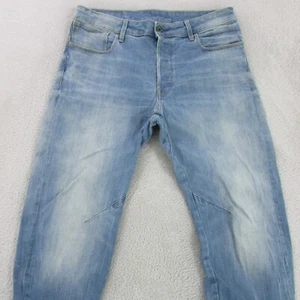 G-Star Jeans Mens W32 L29 Light Blue Relaxed Tapered Denim ARC Button Fly - Picture 1 of 10