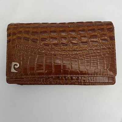 VINTAGE PIERRE CARDIN BROWN CROC LEATHER WALLET/PURSE - Image 1 of 4