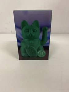 Lucky Cat Maneki Neko, Winkekatze, Glücksbringer, Emerald, 15 cm - Bild 1 von 2