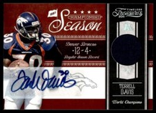 Terrell Davis 2011 Panini Timeless Treasures Championship Season Relic Auto /20
