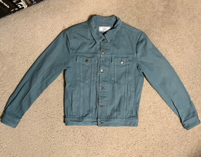 AMI Александр Маттиусси водитель грузовика куртка джинсовой ткани большой женщин синий аква кнопка - Изображение 1 из 4