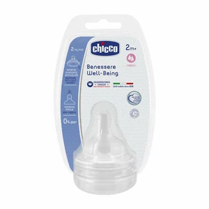 Chicco: Well-Being Silicone Teat - 2m+ Medium Flow (2 Pack) - Picture 1 of 1