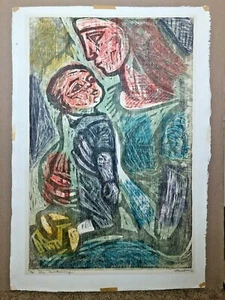 Irving Amen Signed Print "The Awakening" numbered 4/75 date '60 - Picture 1 of 1