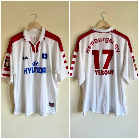 Hamburg SV Match Worn ? Issue Tony Yeboah 1999/2000 Home Shirt Jersey Fila Sz XL Cover