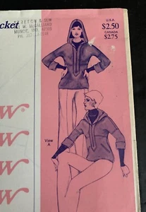 Vtg 70s Women Ann's Hooded Jacket Stretch & Sew Pattern #1005 Sz 30-42 UNCUT - Picture 1 of 4