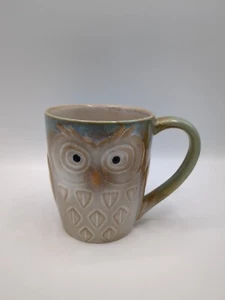 Gibson Home glasierte Keramik groß grün & goldbraun Eule Kaffeetasse Becher Keramik - Bild 1 von 4