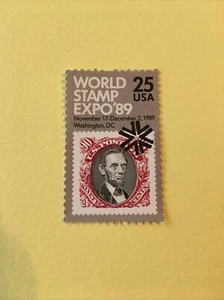 US Scott # 2410, 1989 francobollo mondiale Expo, francobollo 25 centesimi, nuovo di zecca - Foto 1 di 2
