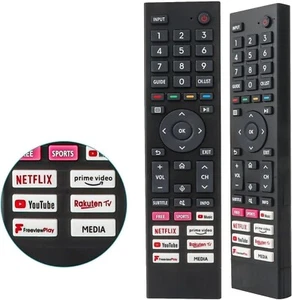ERF3A80 Fernbedienung für Hisense 4K UHD TV 75A6G 75A6GTUK 65A6GTUK 43A6GTUK - Bild 1 von 8