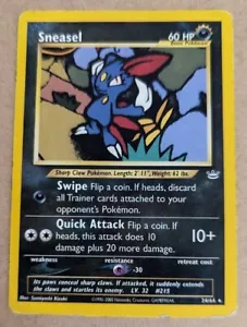 Pokémon TCG Sneasel Neo Revelation 24/64 Regular Unlimited Rare - Picture 1 of 11