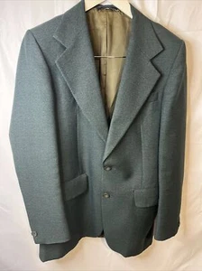 Michael Barrie Green Mens Blazer Jacket 38R Wool Blend - Picture 1 of 3