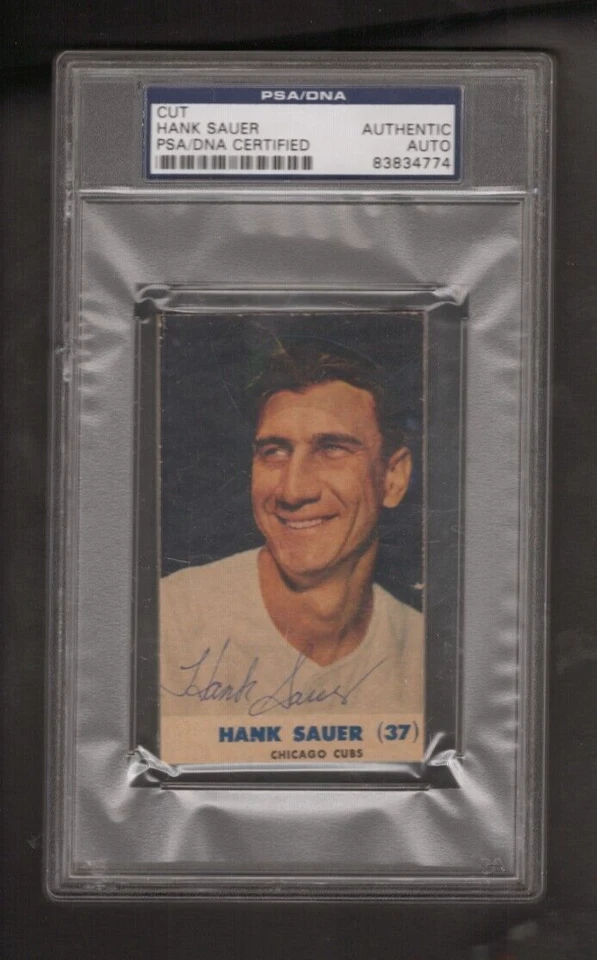Hank Sauer (d, 2001) Signed Autograph Cut PSA Authenticated & Slabbed - Image 1 of 1