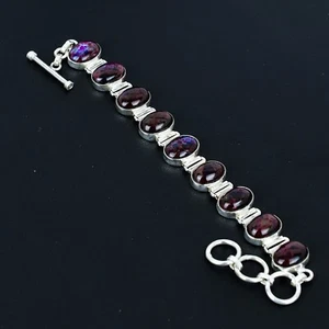 Multi Flash Labradorite Bracelet 925 Sterling Silver Bracelet Handmade Bracelet - Picture 1 of 4