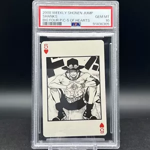Shanks 5 of Hearts PSA 10 One Piece 2008 Shonen Jump Playing Card - Picture 1 of 2
