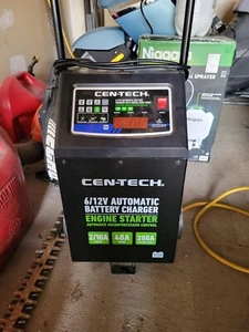 Battery Charger Automatic Shop Car Automotive 6V 12V Jump Start Auto W/ Wheels - Picture 1 of 4