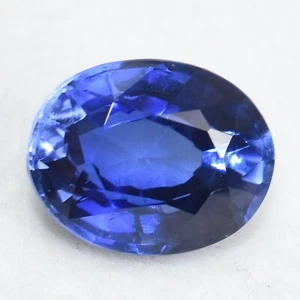 Piedras preciosas sueltas ovaladas naturales de zafiro azul sin calefacción de 5,50 quilates de Sri Lanka - Imagen 1 de 6