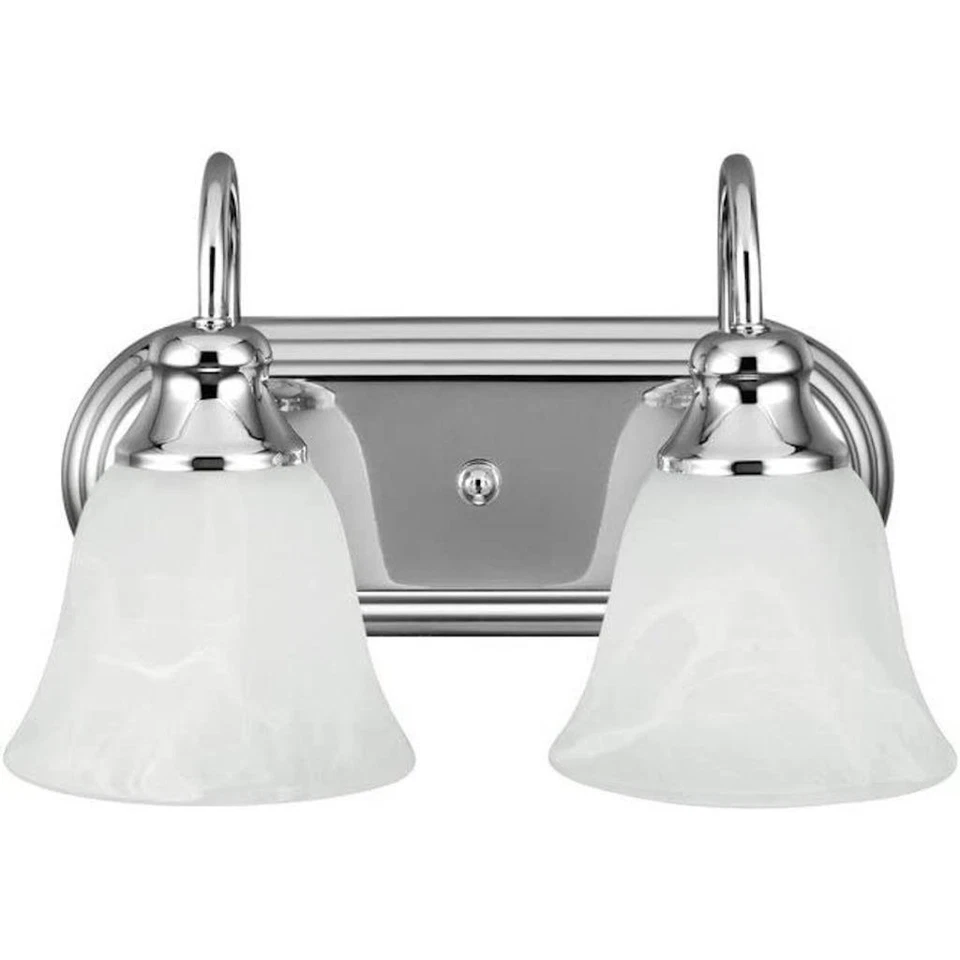 Sea Gull Windgate Two Light GU24 13 Inch Vanity, Chrome, 44940BLE-05 - Image 1 of 1