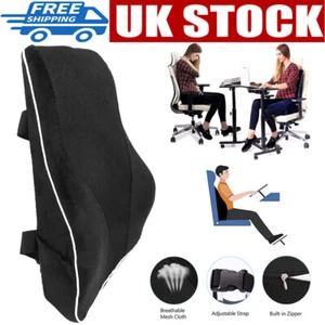 Universal Memory Foam Car Seat Lumbar Support Cushion Driving Back Pillow Kit - Picture 1 of 13