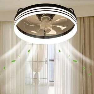 Ceiling Fans with Lights, Low Profile Ceiling Fan with Light, Flush Mount LED... - Picture 1 of 9