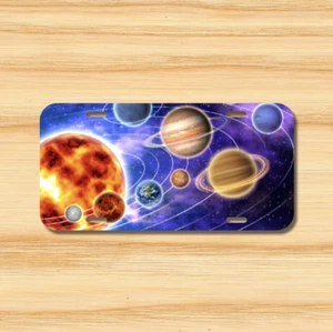 Planets License Plate Vehicle Auto Tag Planet Nasa Solar System Galaxy FREE SHIP - Foto 1 di 3