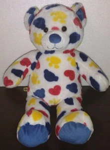 Build A Bear Logo Spotted Heart Paws 2011 Plush Stuffed Animal Toy BABW 17" (M - Picture 1 of 4
