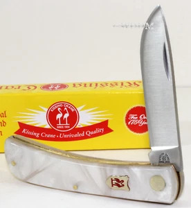 Kissing Crane Sod Buster Mother of Pearl MOP Drop Point Folding Pocket Knife Jr. - Picture 1 of 2