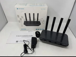 Rock Space AC2100 Dual Band Gigabit Wifi Router RSD0614 Black With Manual - Picture 1 of 5