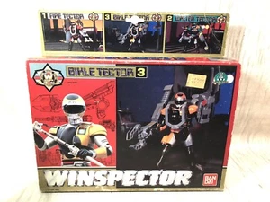 WS1 Winspector Special Police Vintage Bikle Tector 3 Green Bandai 1990 - Foto 1 di 8