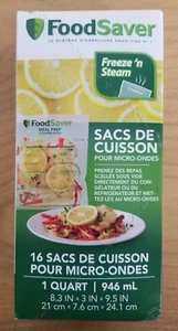 Food Saver Vacuum Sealing System 16 Microwavable Quart Meal Prep Bags - Picture 1 of 3