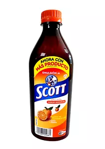 Emulsion SCOTT Naranja / SCOTT Emulsion Orange Flav Vitamins A&D 400ml /13.52oz - Picture 1 of 4