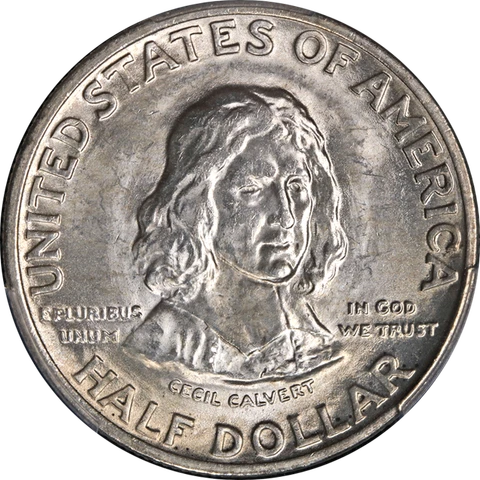 1934 Maryland Commem Half Dollar PCGS MS65 Superb Eye Appeal Strong Strike Cover