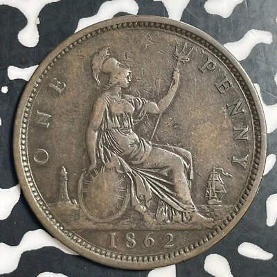 Lote de 1 centavo 1862 Grã-Bretanha #T3786 Bom! - Imagem 1 de 2