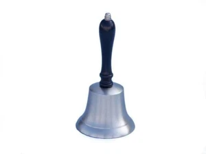 Campana de mano de níquel cepillado 9" - Imagen 1 de 3