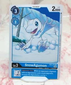 Tarjeta Digimon - SnowAgumon EX3-016 C Draconic Roar - Casi nueva - Imagen 1 de 2
