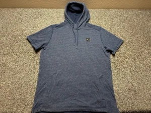 Under Armour Hoodie Gym Mens XL Shirt Fitted Marled Short Sleeve Sweatshirt - Picture 1 of 12