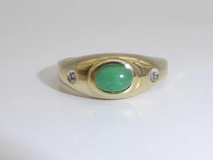 333 Gold Ring 8K Gelbgold Smaragd Diamant Verlobungsring RG 60 - 19,1 mm 9793 - Bild 1 von 8