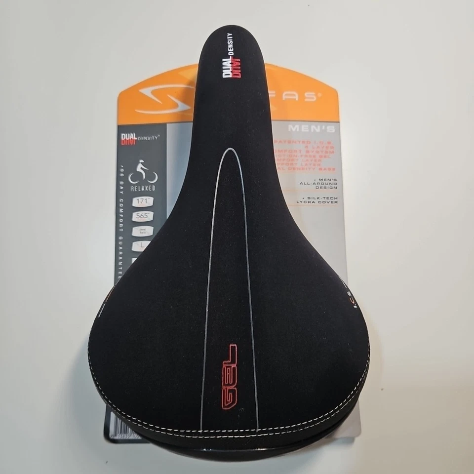 Serfas Мужская DDM-200 двойной плотности седло черный 565g новый - Изображение 1 из 3