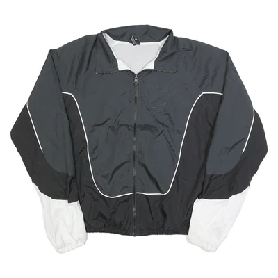 NIKE Hombres Negro y Gris Blanco Ropa Deportiva Chaqueta de Pista M Poliéster Cremallera Atlética Foto 1 de 4