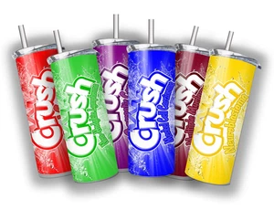 Crush Cancer 20 OZ STAINLESS STEEL TUMBLER CUP +LID/STRAW - Picture 1 of 24