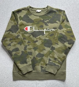 Champion Sweater Boys Medium Green Camo Pullover Fleece Youth Kids - Picture 1 of 10