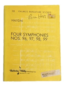 Haydn 4 Symphonies 96 97 98 99 Kalmus Miniature Scores Belwin Mills Sheet Music - Picture 1 of 7