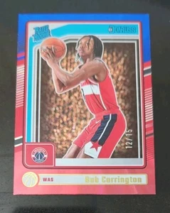 ๐2024-25 Bub Carrington RC Donruss 220 Red Blue Holo Laser /15 MT Wizards - Picture 1 of 3