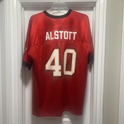 Camiseta deportiva de los Tampa Bay Buccaneers X-Large Mike Alstott para hombre con logotipo atlético vintage roja Foto 1 de 4