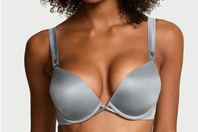 Sujetador push up VICTORIA'S SECRET Bombshell Add-2-cups correa satinada brillo talla 34 A Foto 1 de 4