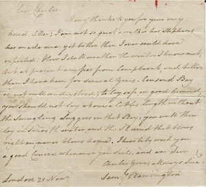 Admiral Samuel Barrington Autograph Letter Signed - Picture 1 of 2