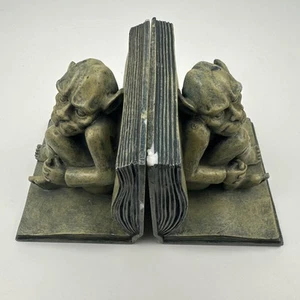 Gargoyle BookEnds Set Of 2 Vintage 1996 Accoutrements Shelf Decor - Some Chips - Picture 1 of 23