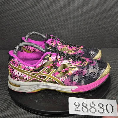 亚瑟士 Noosa Tri 10 鞋女式 8.5 T5M9N 跑步运动鞋黑色粉红色 G — 第 1/4 张图片