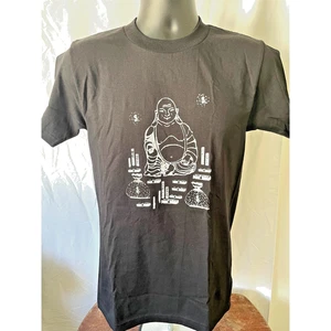 "Lucky Buddha" Indie Shirt Streetwear Hand-Printed Size S - Picture 1 of 7