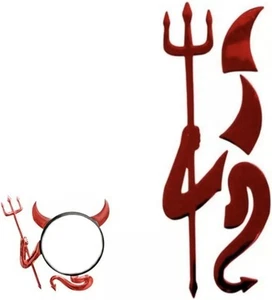 3D PVC Devil Style Demon Car Sticker Waterproof Auto Car Emblem Decal Goth RED - Bild 1 von 7